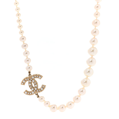 Chanel Pearl CC 100th Anniversary Necklace Light Gold 1 of 6