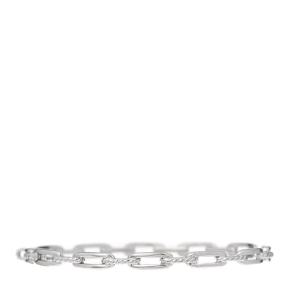 David Yurman 18K White Gold Diamond 4mm Stax Chain Link Bracelet 3 of 5
