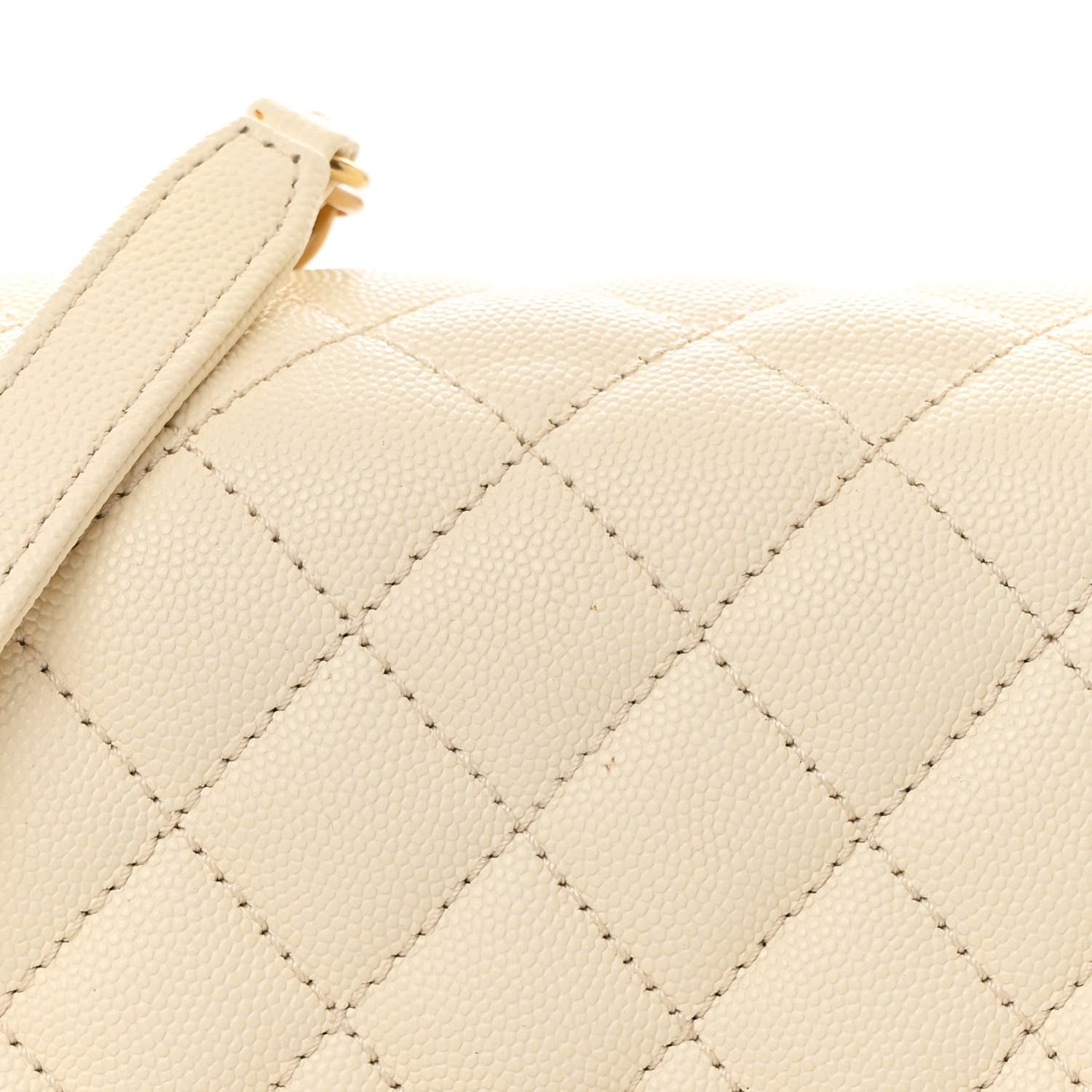 Chanel Caviar Quilted Small Coco Handle Flap White 9 of 14