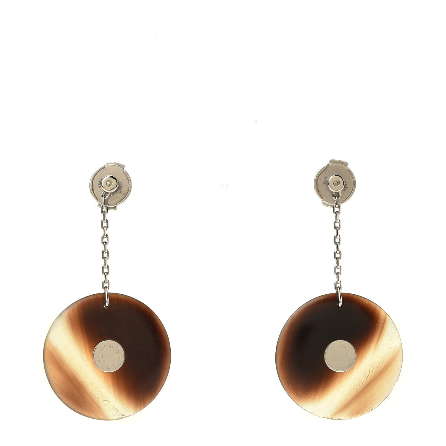 Hermes Buffalo Horn Minimale Earrings 1 of 4