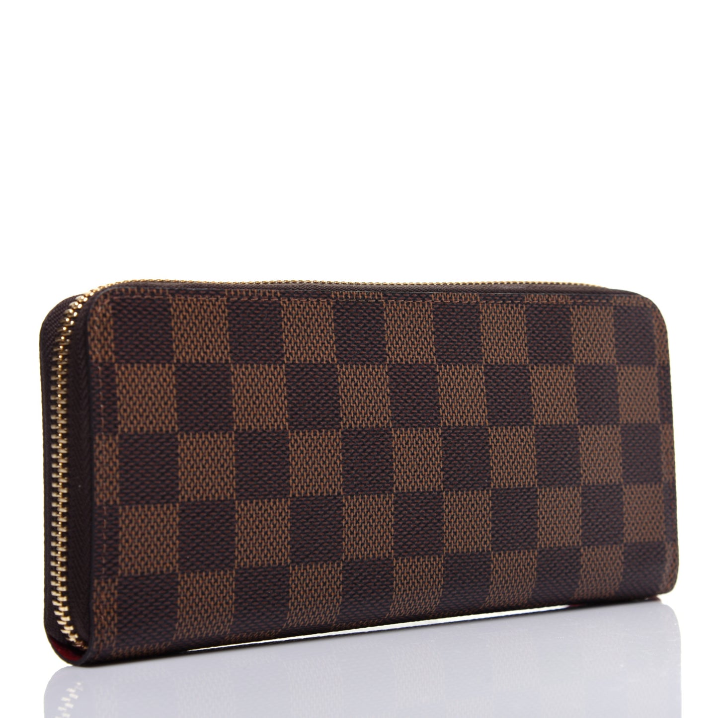 Damier Ebene Clemence Wallet Cherry
