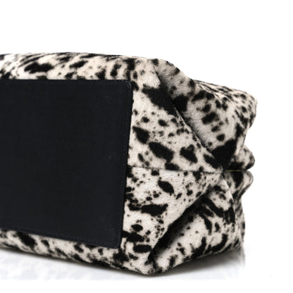 Chanel Lambskin Pony Hair Printed Clutch With Chain Black White 10 of 10