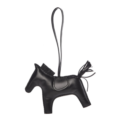 Hermes Milo Lambskin Grigri Rodeo Horse Bag Charm GM So Black 1 of 4