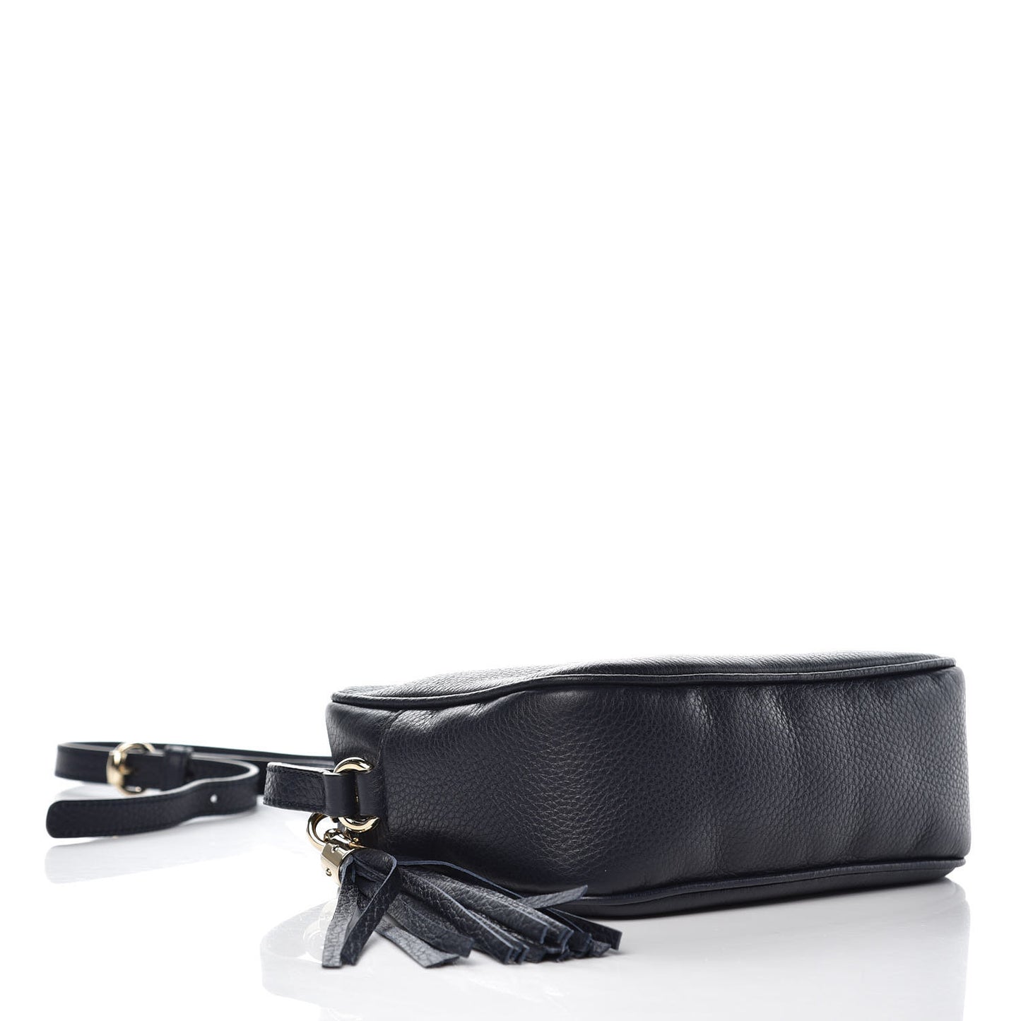 Pebbled Calfskin Small Soho Disco Bag Blue