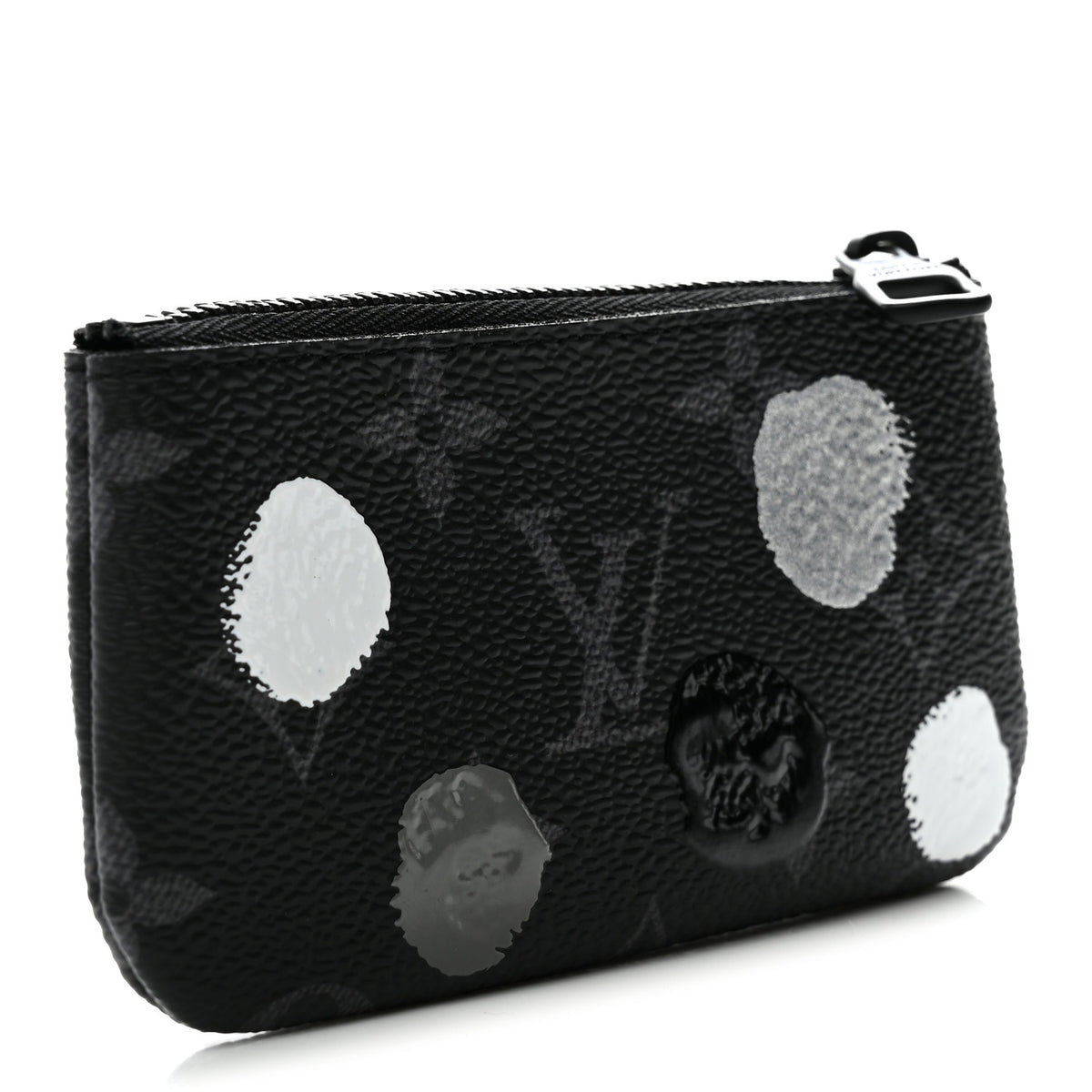 Louis Vuitton LV X YK Monogram Eclipse Key Pouch Black Silver 3 of 7