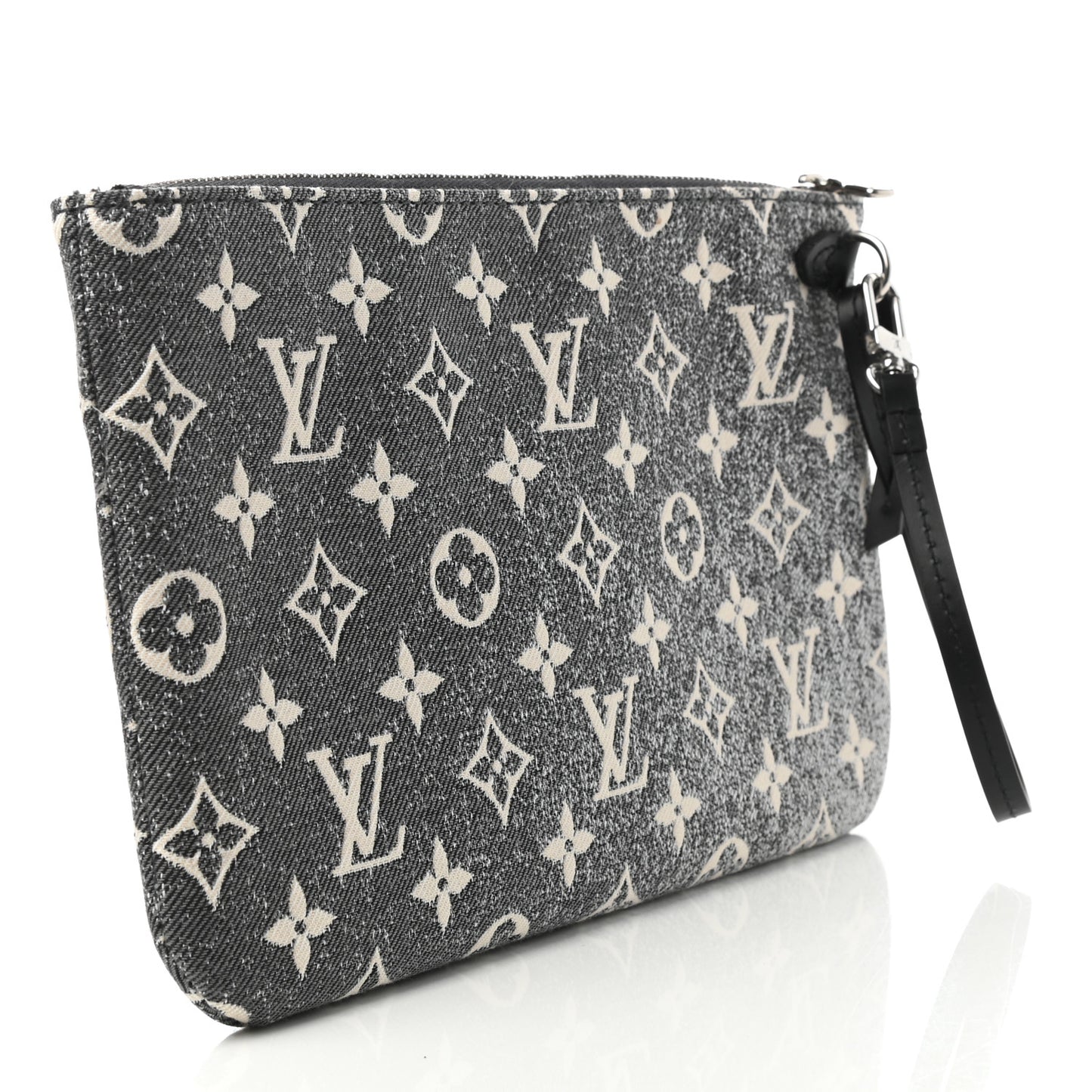 Denim Monogram Jacquard Neverfull MM GM Pochette Gray