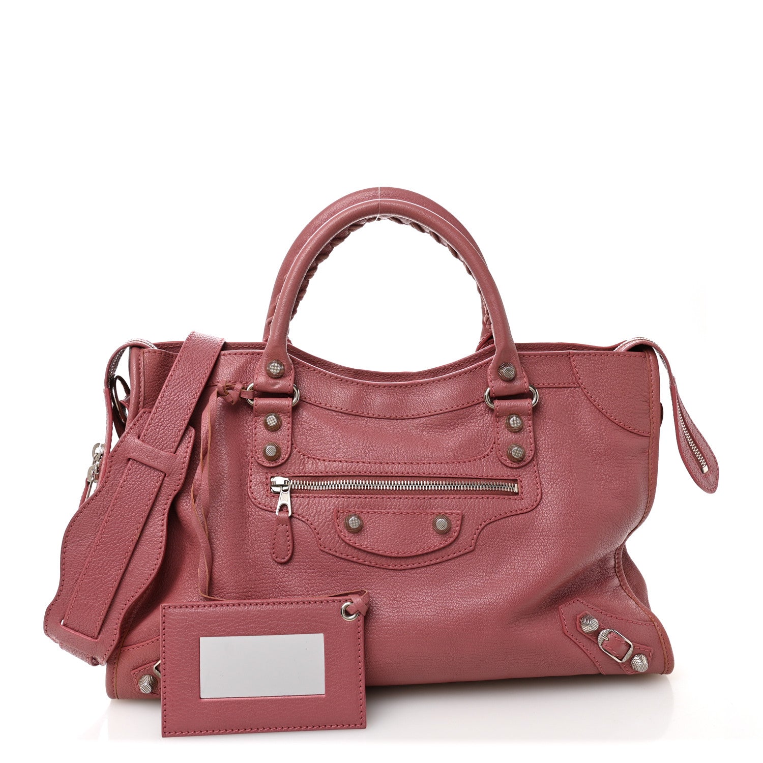 バレンシアガ BALENCIAGA ハンドバッグ ローズオルキデ Balenciaga Agneau Giant 12 Silver Hardware City Rose Bruyere