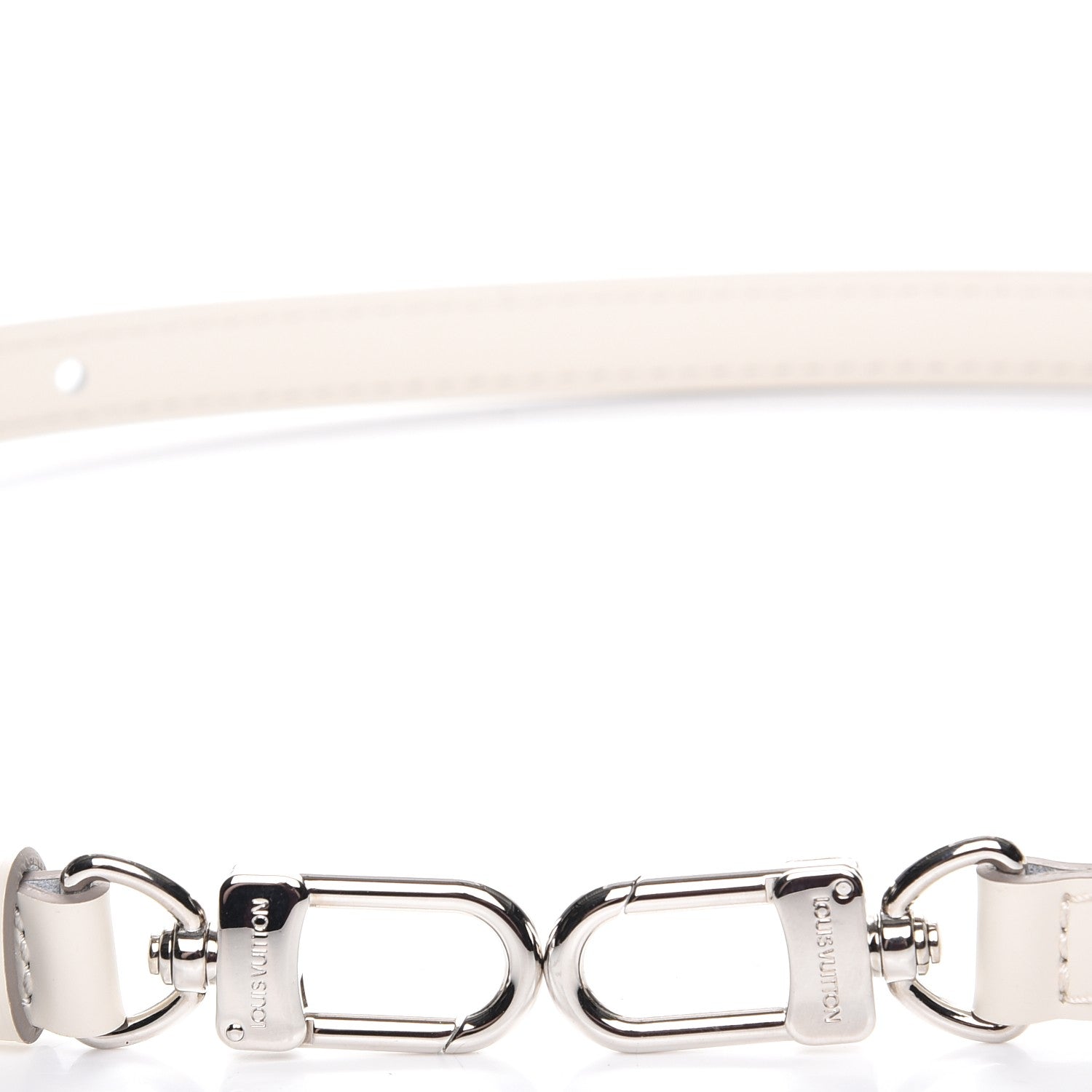 Louis Vuitton Calfskin 16mm Adjustable Shoulder Strap White 4 of 4