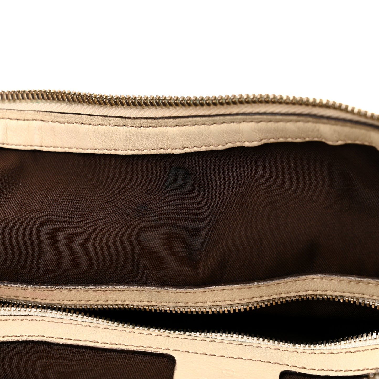 Monogram Large Biba Studded Hobo Off White