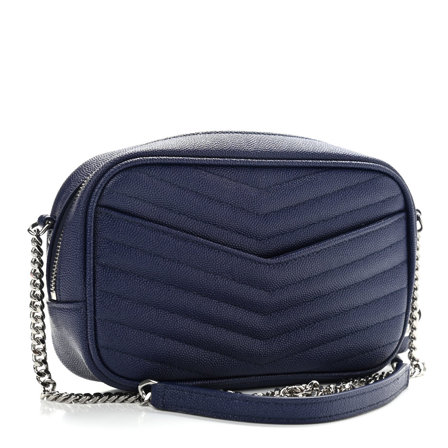 Saint Laurent Grain De Poudre Matelasse Monogram Mini Lou Camera Bag Azure Blue 3 of 9