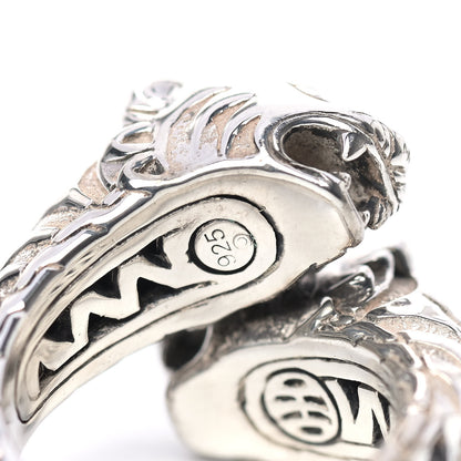 John Hardy Sterling Silver Macan Tiger Head Wrap Ring 50 5.5 5 of 8