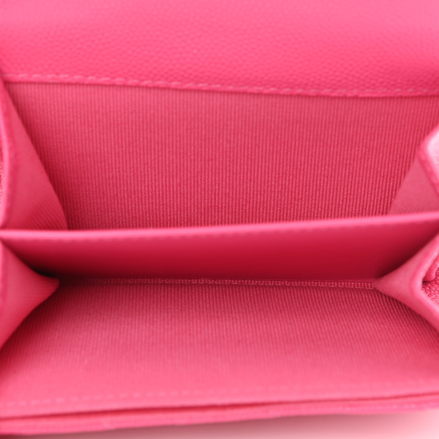 Chanel Caviar Quilted Flap Card Holder Chain Wristlet Rose 5 of 9