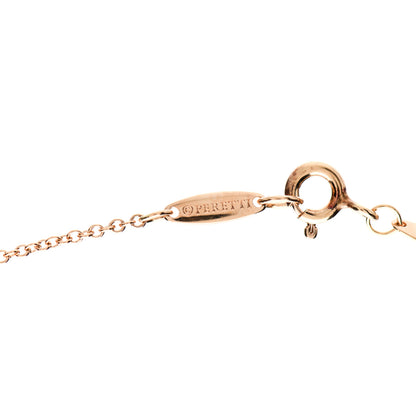 Tiffany 18K Rose Gold Diamond .17ct Elsa Peretti Diamonds by the Yard Pendant Necklace 4 of 7