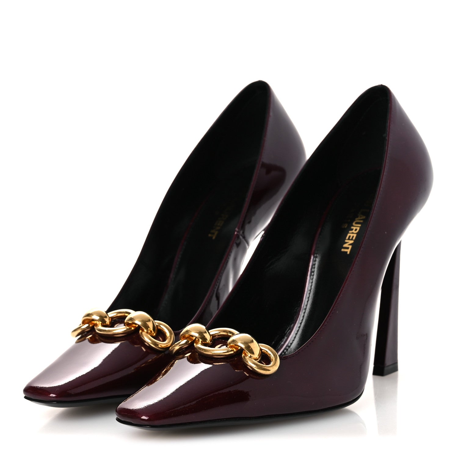 Saint Laurent Patent Silvana 110mm Pumps 38.5 Deep Bordeaux 4 of 11