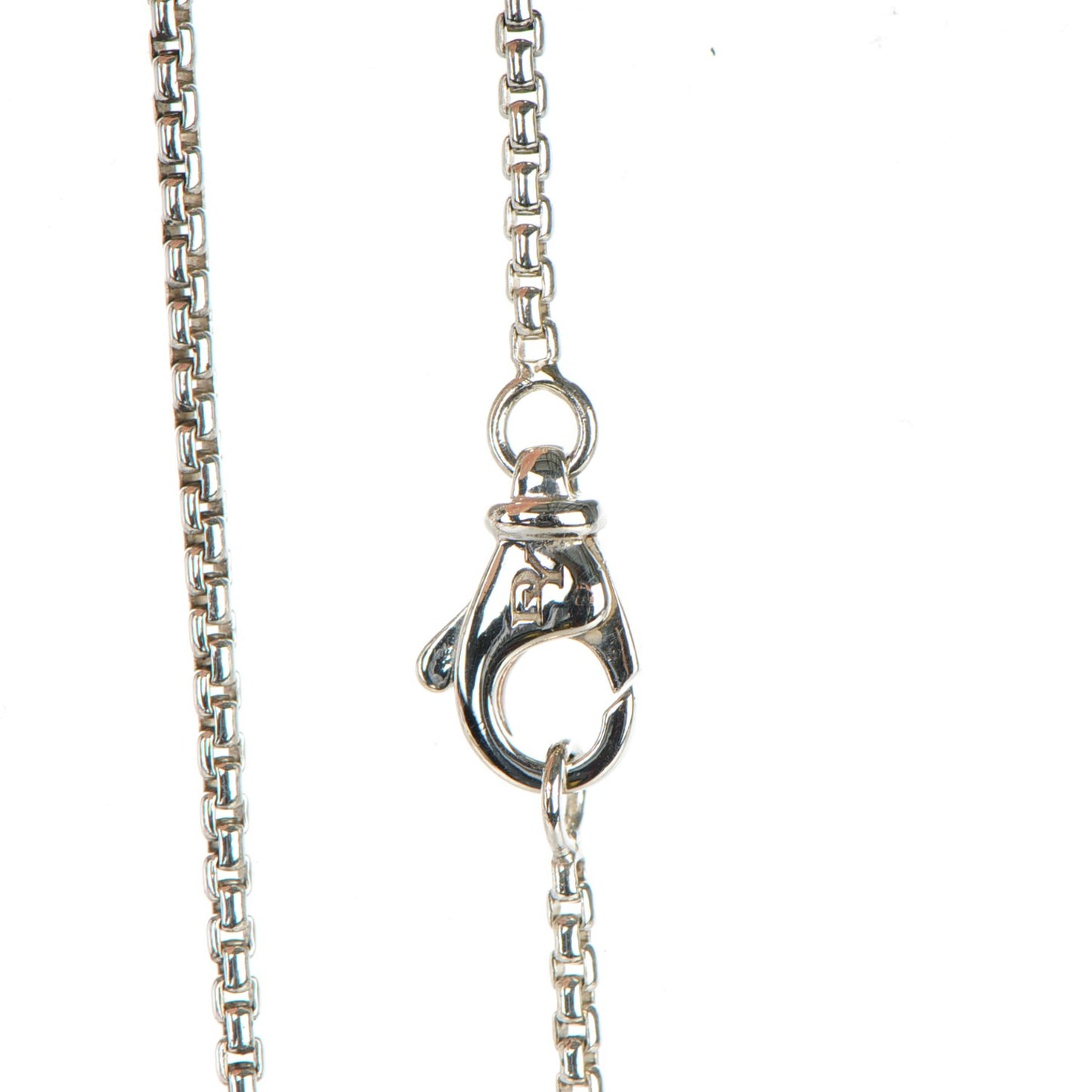 Sterling Silver Diamond Prasiolite 7mm Petite Albion Pendant Necklace