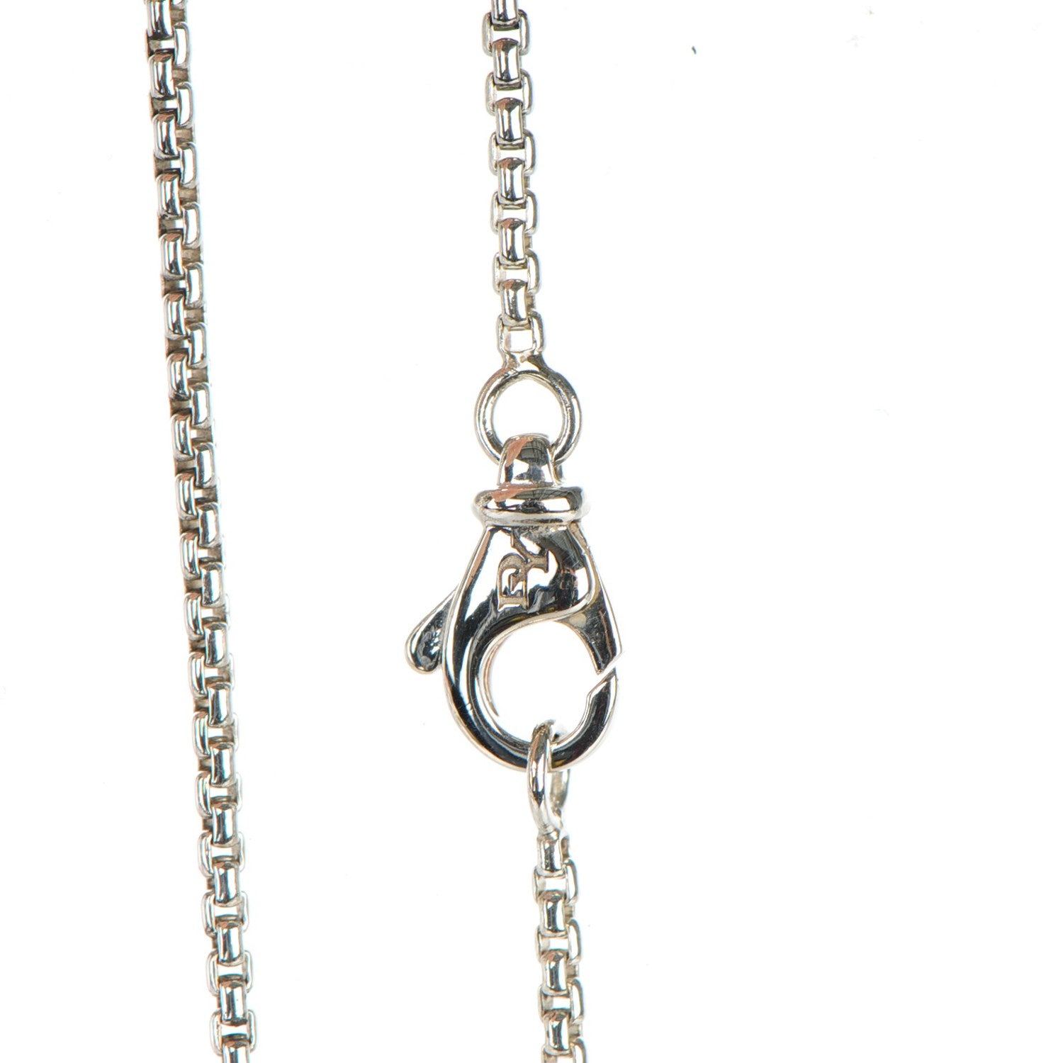 David Yurman Sterling Silver Diamond Prasiolite 7mm Petite Albion Pendant Necklace 5 of 6