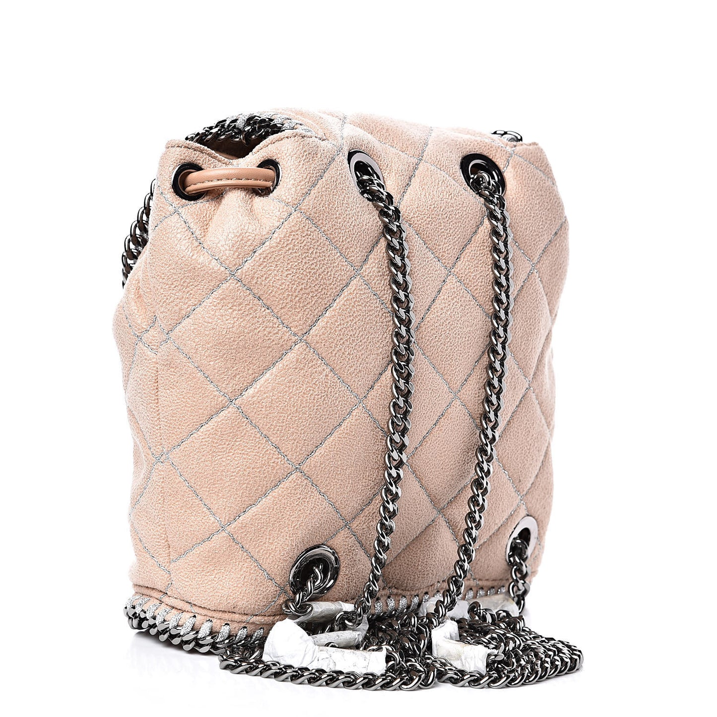 Shaggy Deer Quilted Mini Falabella Backpack Powder