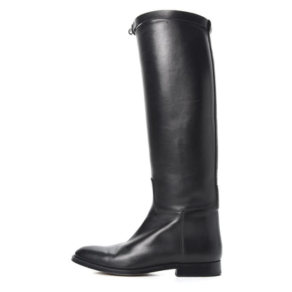 Hermes Box Kelly Jumping Boots 37.5 Black 1 of 9