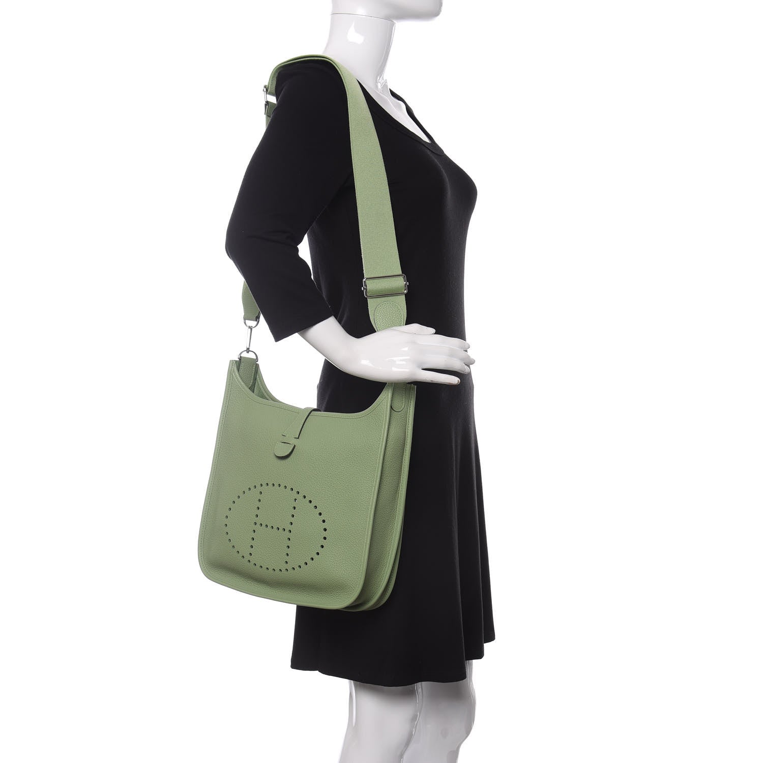 Hermes Taurillon Maurice Evelyne III PM Vert Criquet 2 of 11