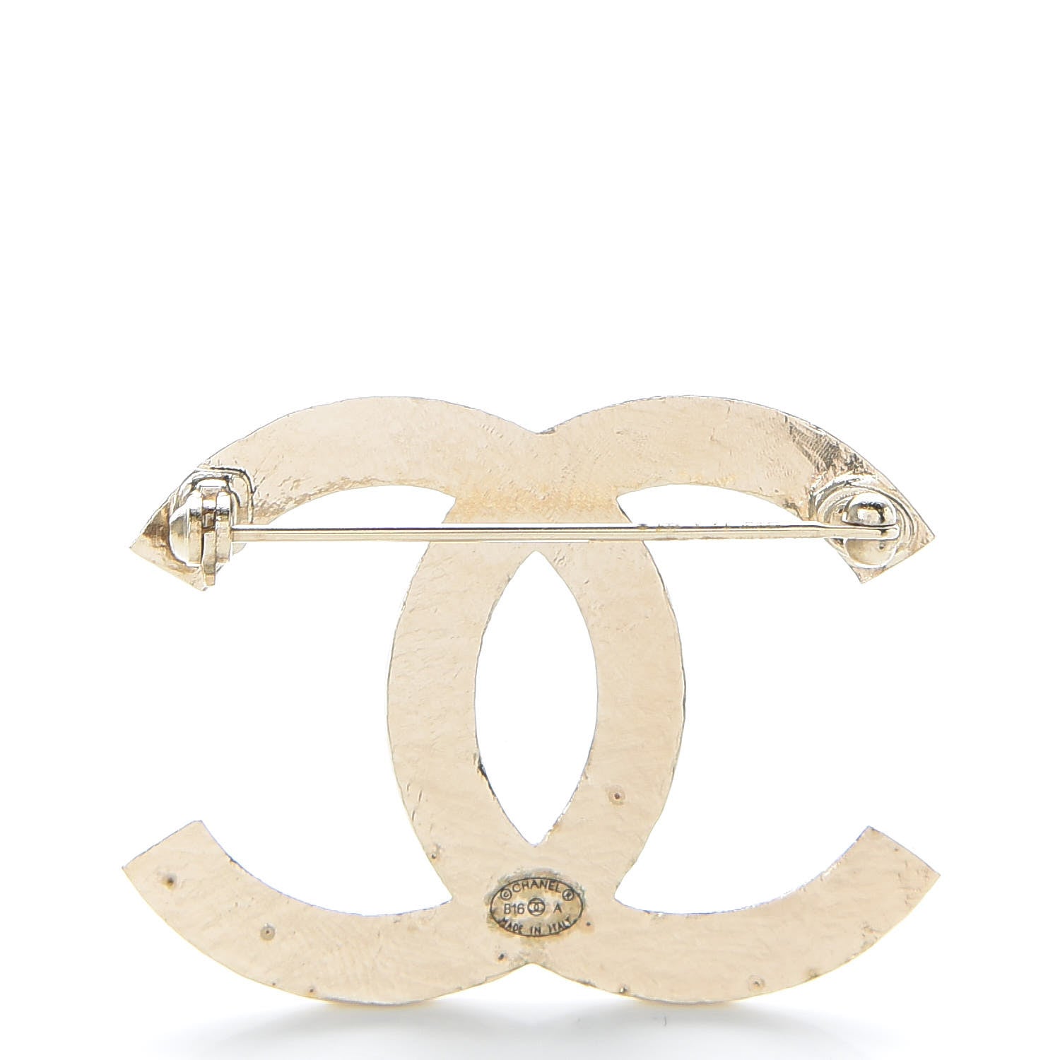 Chanel Quilted CC Brooch Light Gold 3 of 7