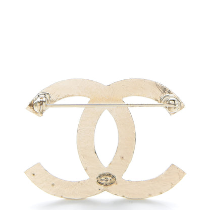 Chanel Quilted CC Brooch Light Gold 3 of 7