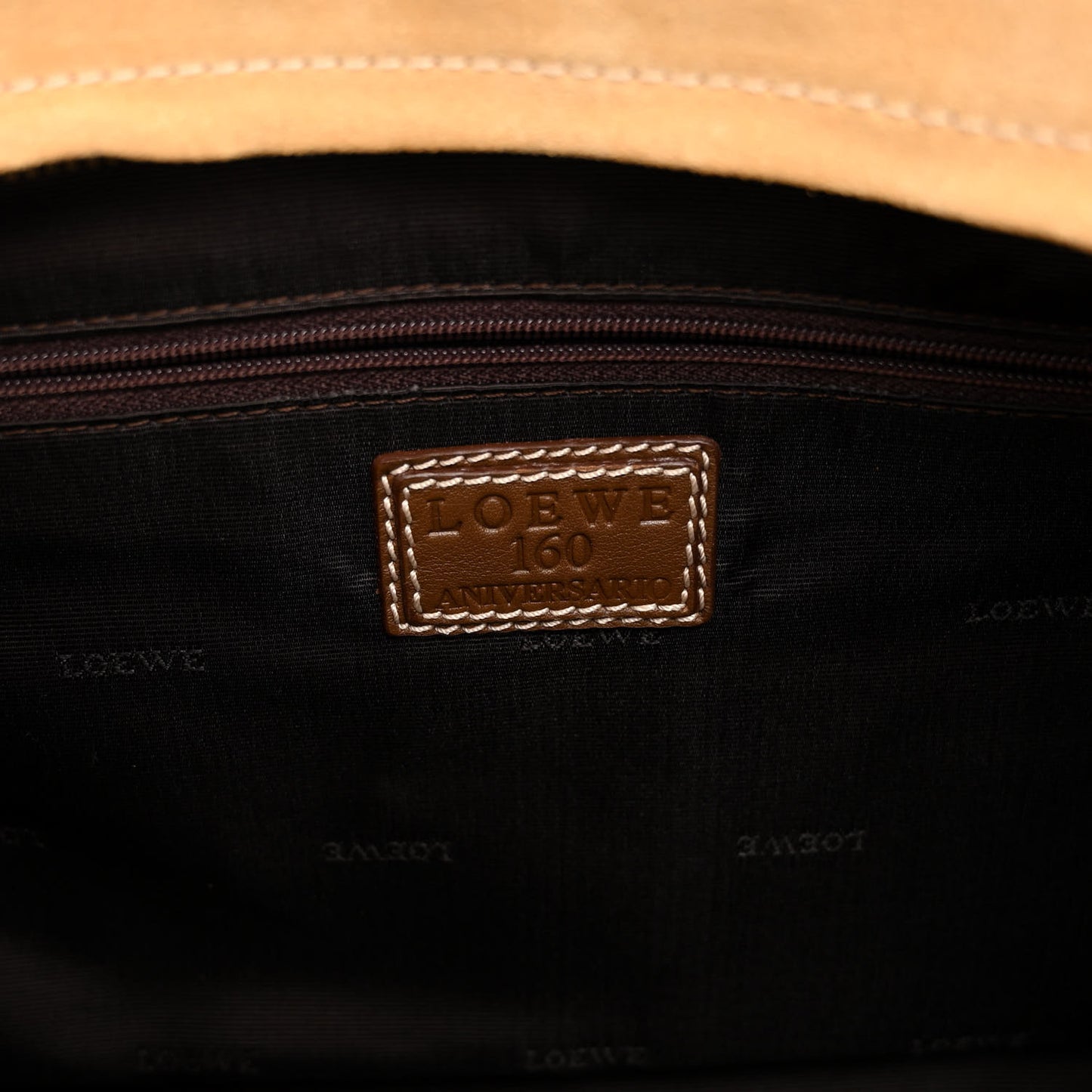 Suede Embellished 160 Anniversary Amazona Beige Brown