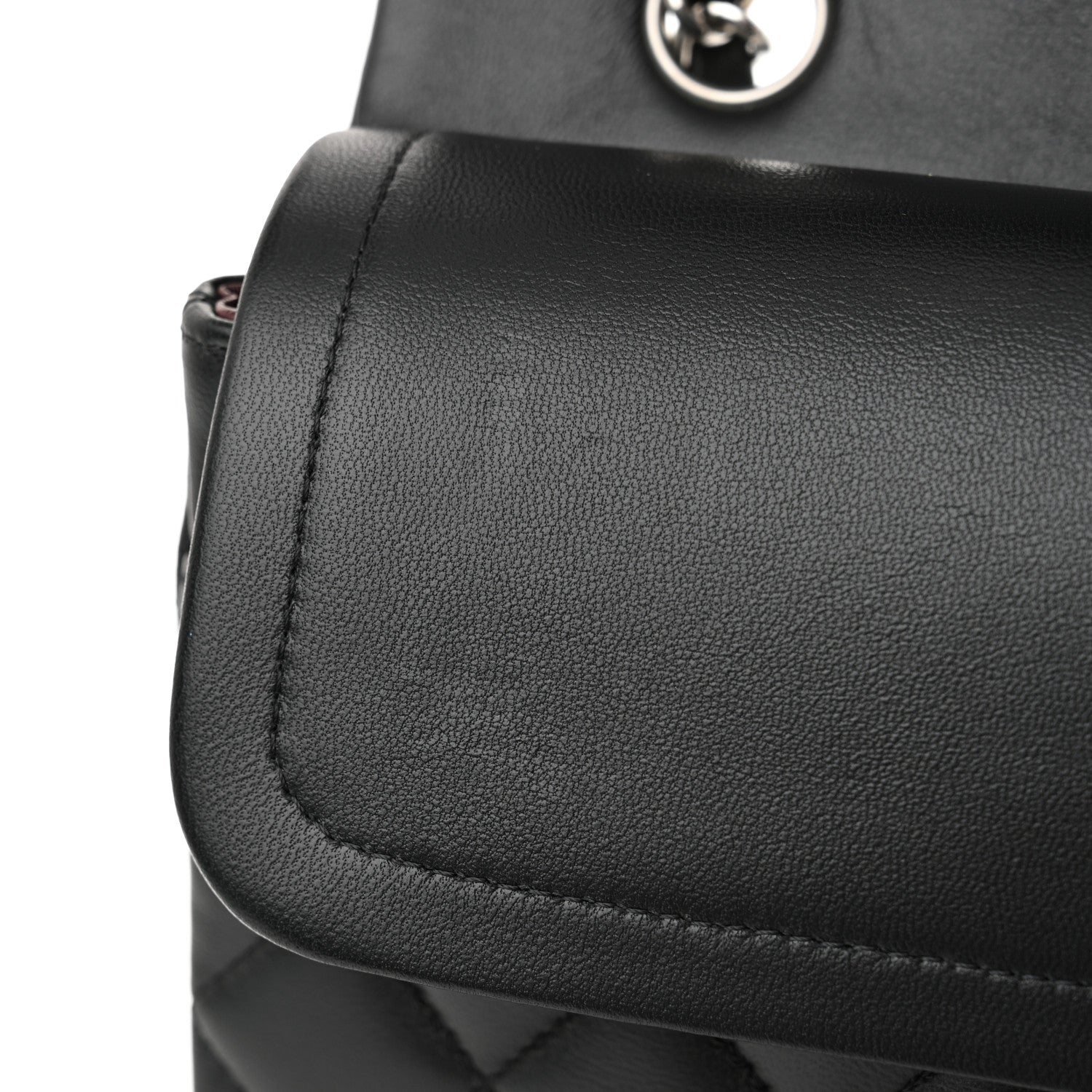 Chanel Lambskin Quilted Medium Double Flap Black 11 of 11