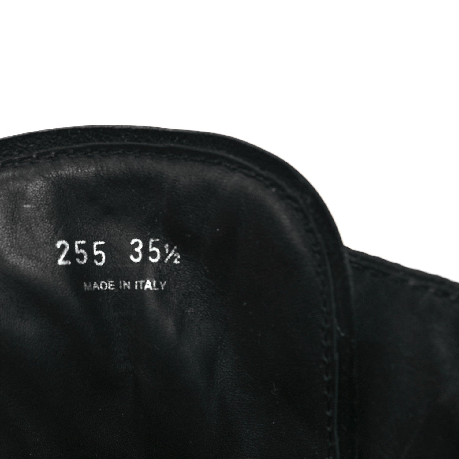 Prada Spazzolato Rois Nylon Metal Triangle Logo Monolith Pouch Pocket 55mm Boots 35.5 Black 14 of 18