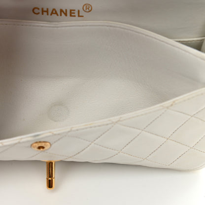 Chanel Lambskin Quilted Small Double Flap White 17 of 25