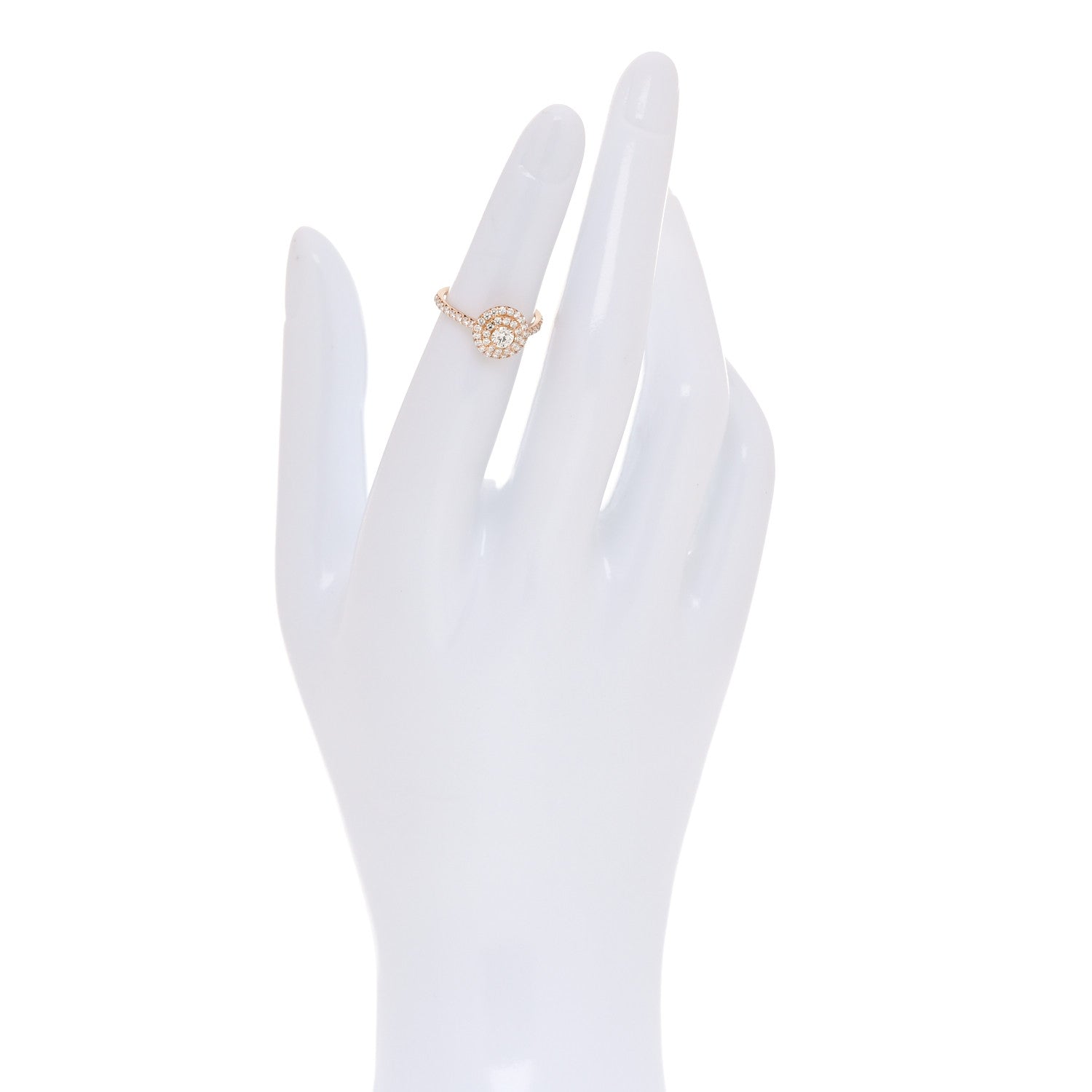 Tiffany 18K Rose Gold Diamond Soleste Engagement Ring 47 4 2 of 5