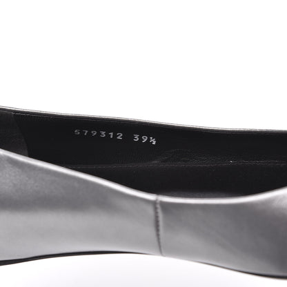 Balenciaga Metallic Calfskin BB Knife Pointy Toe Ballerina Flats 39.5 Silver Hardware 7 of 9