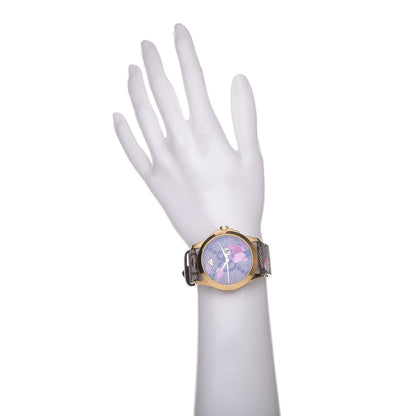 Gucci Stainless Steel Canvas 38mm G-Timeless Supreme GG Blooms Quartz Watch Brown 2 of 9