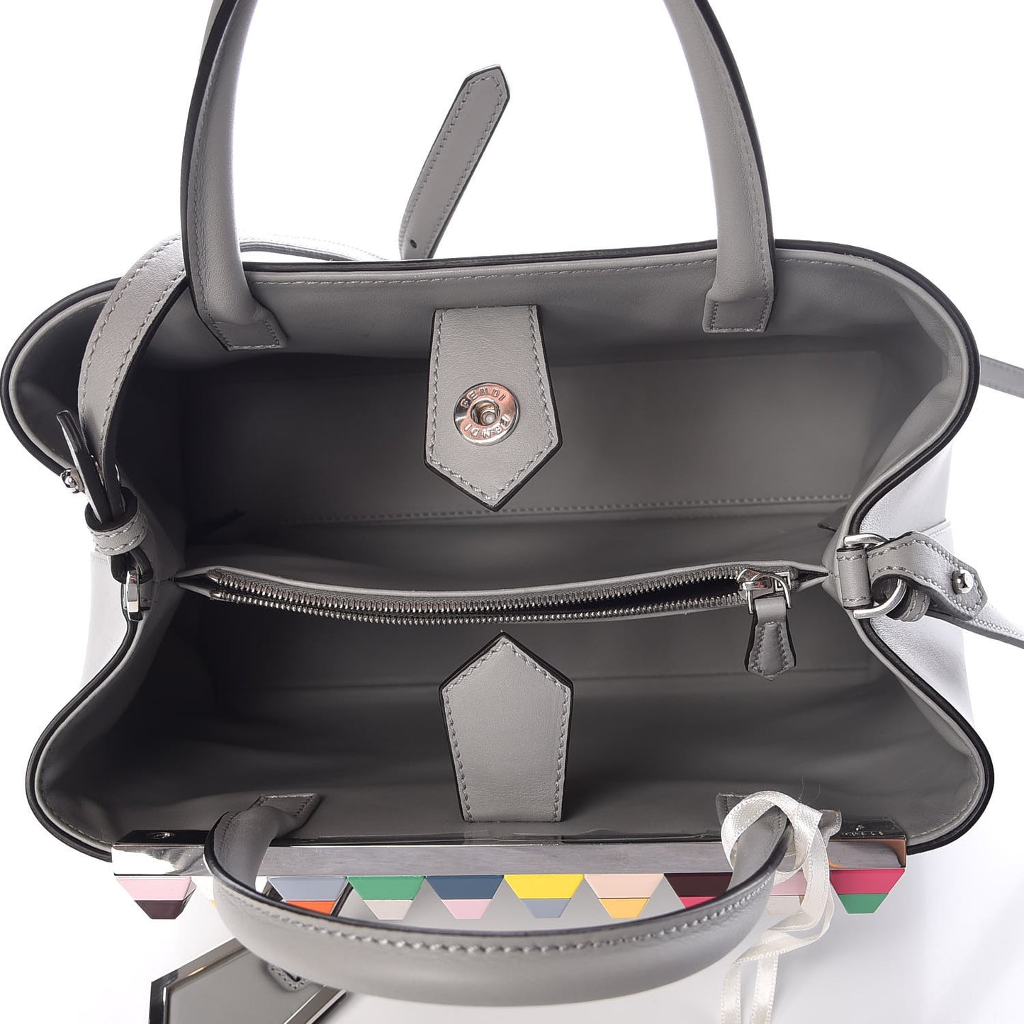 Vitello Baltico Dolce Studded Petite 2Jours Tote Ghiaccio Multicolor
