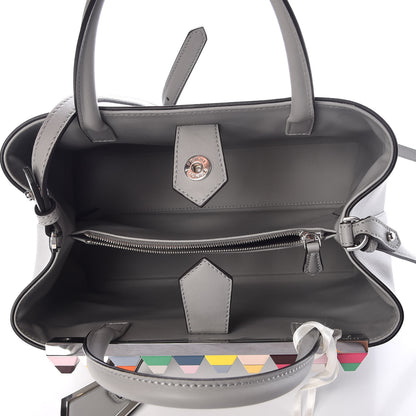 Fendi Vitello Baltico Dolce Studded Petite 2Jours Tote Ghiaccio Multicolor 7 of 8