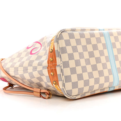 Louis Vuitton Damier Azur Summer Trunks Hawaii Neo Neverfull MM 9 of 10