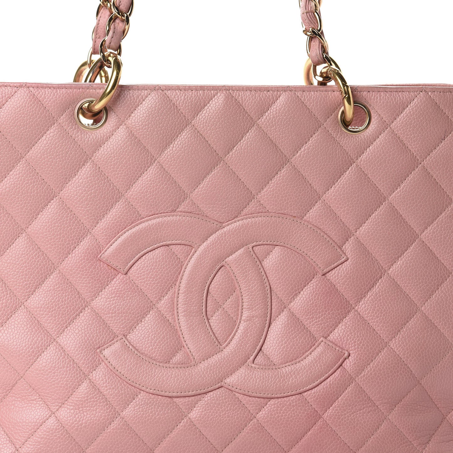 Caviar Quilted Grand Shopping Tote GST Pink