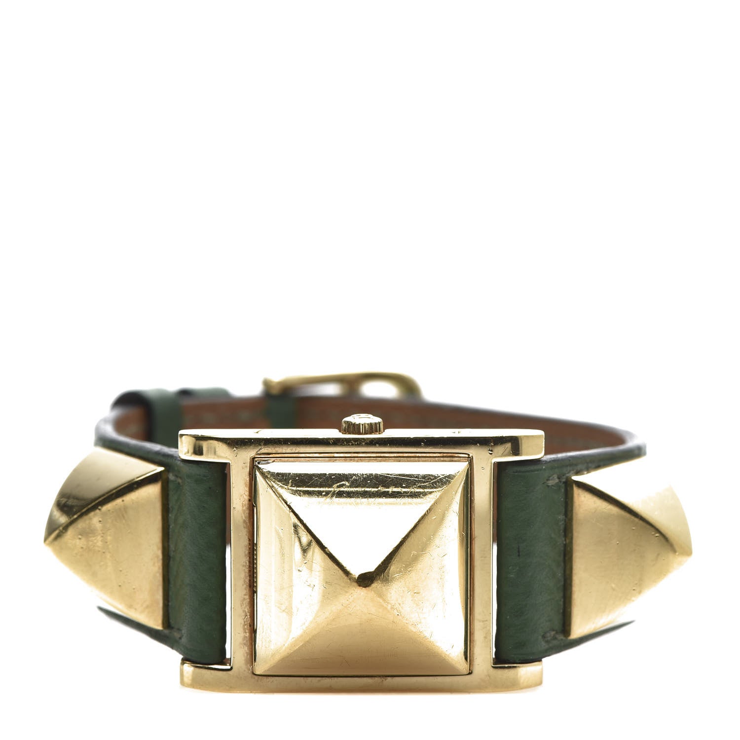 Hermes Stainless Steel Courchevel 23mm Medor Quartz Watch Vert Clair 3 of 8