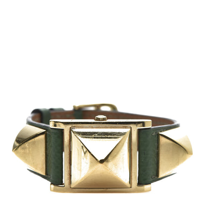 Hermes Stainless Steel Courchevel 23mm Medor Quartz Watch Vert Clair 3 of 8