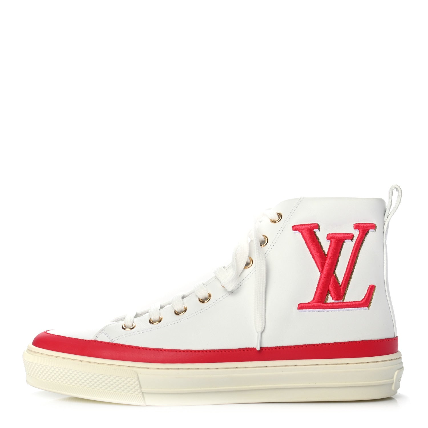 Louis Vuitton Calfskin LV Stellar Sneaker Boots 37 White Framboise 1 of 7