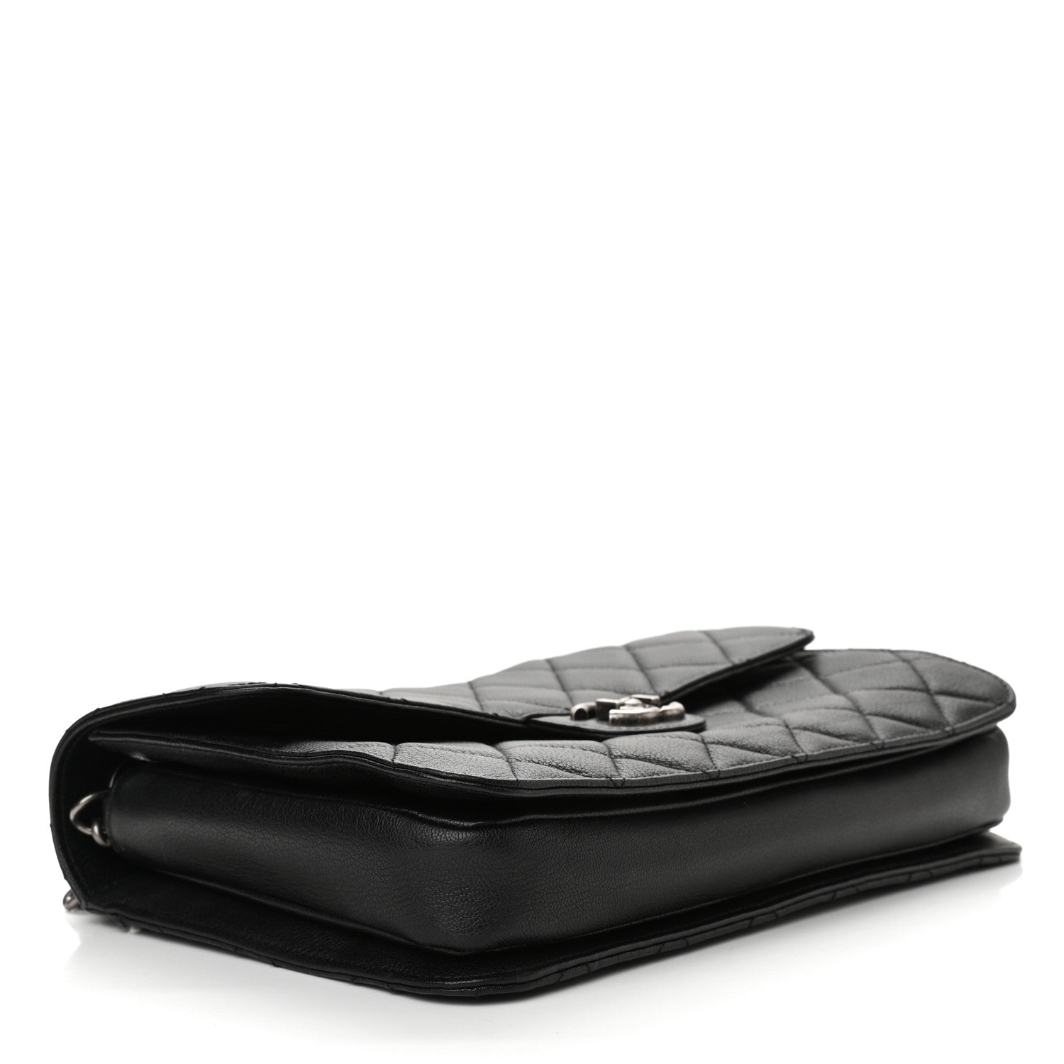 Chanel Goatskin Quilted Large Perfect Edge Flap Black 3 of 11