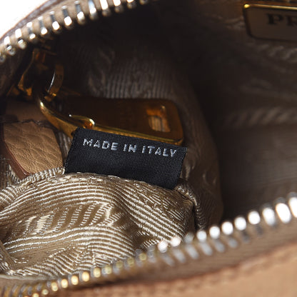Prada Vitello Daino Pochette Bag Caramel 7 of 12