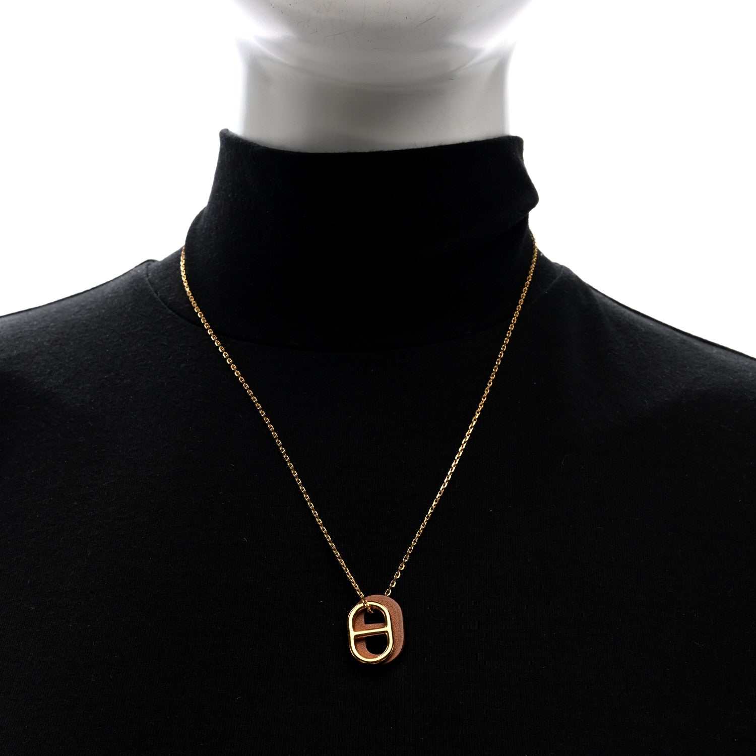 Hermes Swift O'Maillon Pendant Necklace Gold 2 of 6