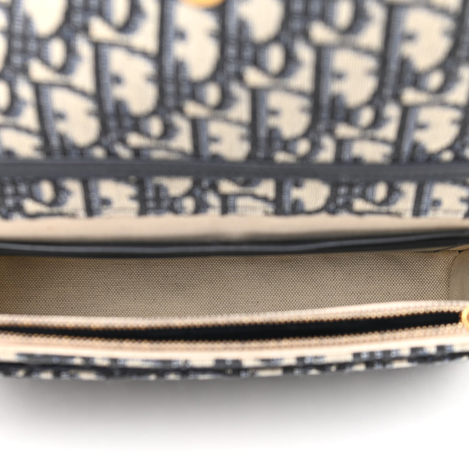 Christian Dior Oblique Saddle Chain Pouch Blue 5 of 12