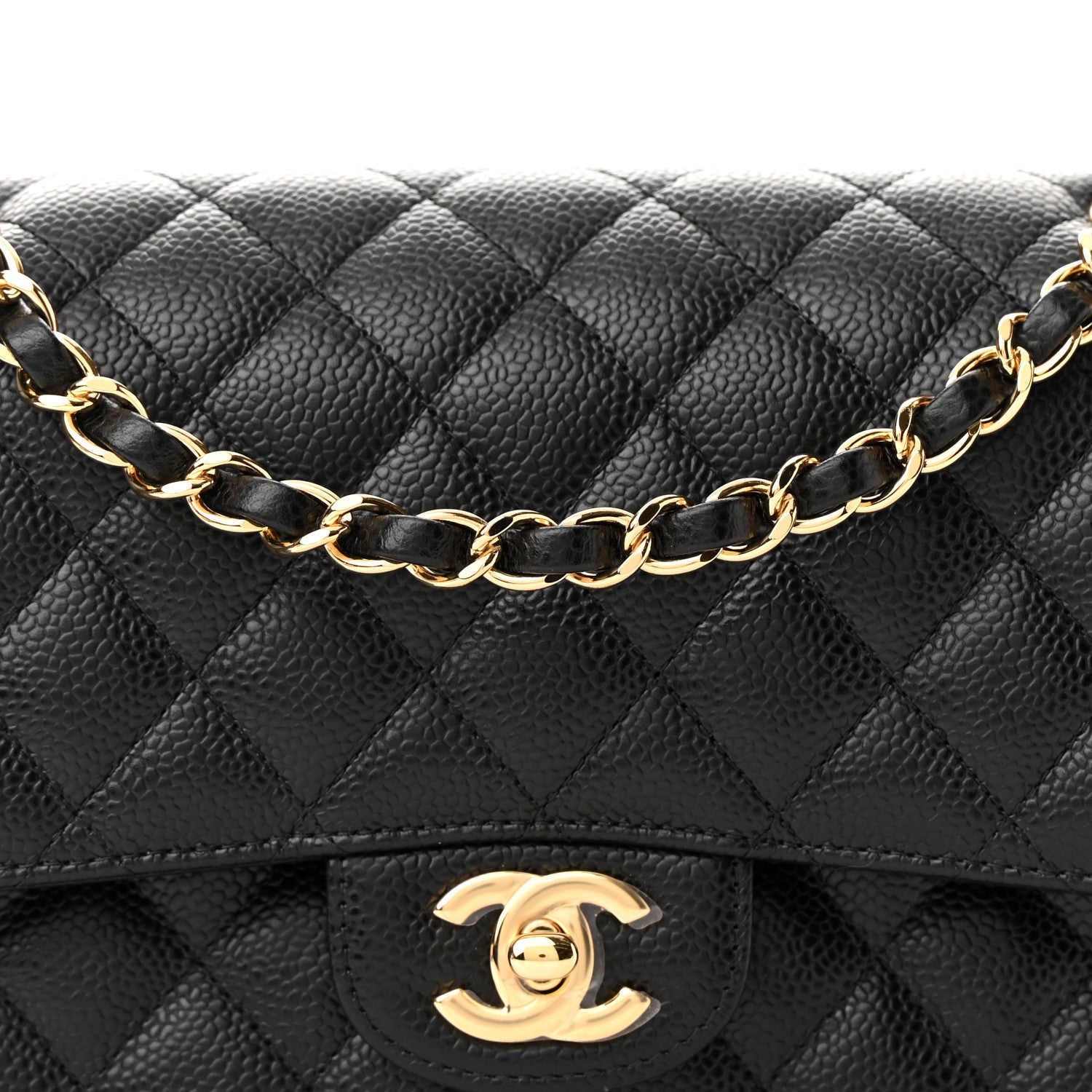Chanel Caviar Quilted Medium Double Flap Black 8 of 11