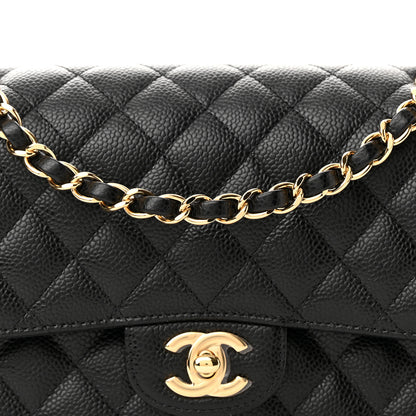 Chanel Caviar Quilted Medium Double Flap Black 8 of 11