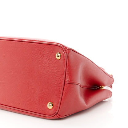 Prada Saffiano Small Galleria Double Zip Tote Fuoco 11 of 11