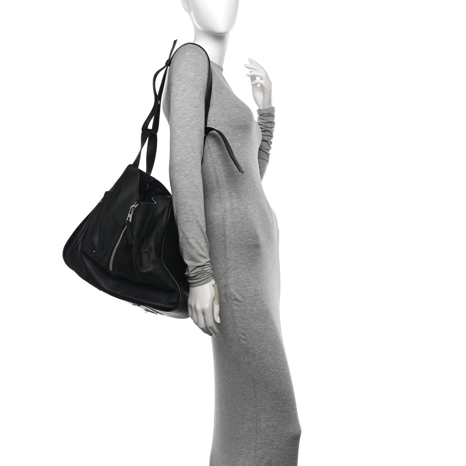 Loewe Calfskin Medium Hammock Shoulder Bag Black 2 of 11