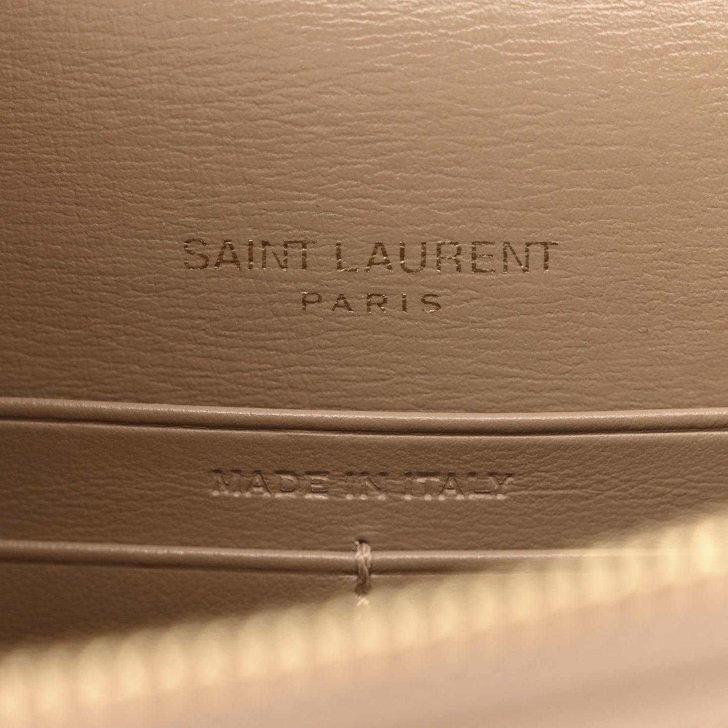 Calfskin Monogram Sunset Chain Wallet Dark Toffee