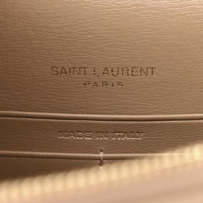 Saint Laurent Calfskin Monogram Sunset Chain Wallet Dark Toffee 7 of 11