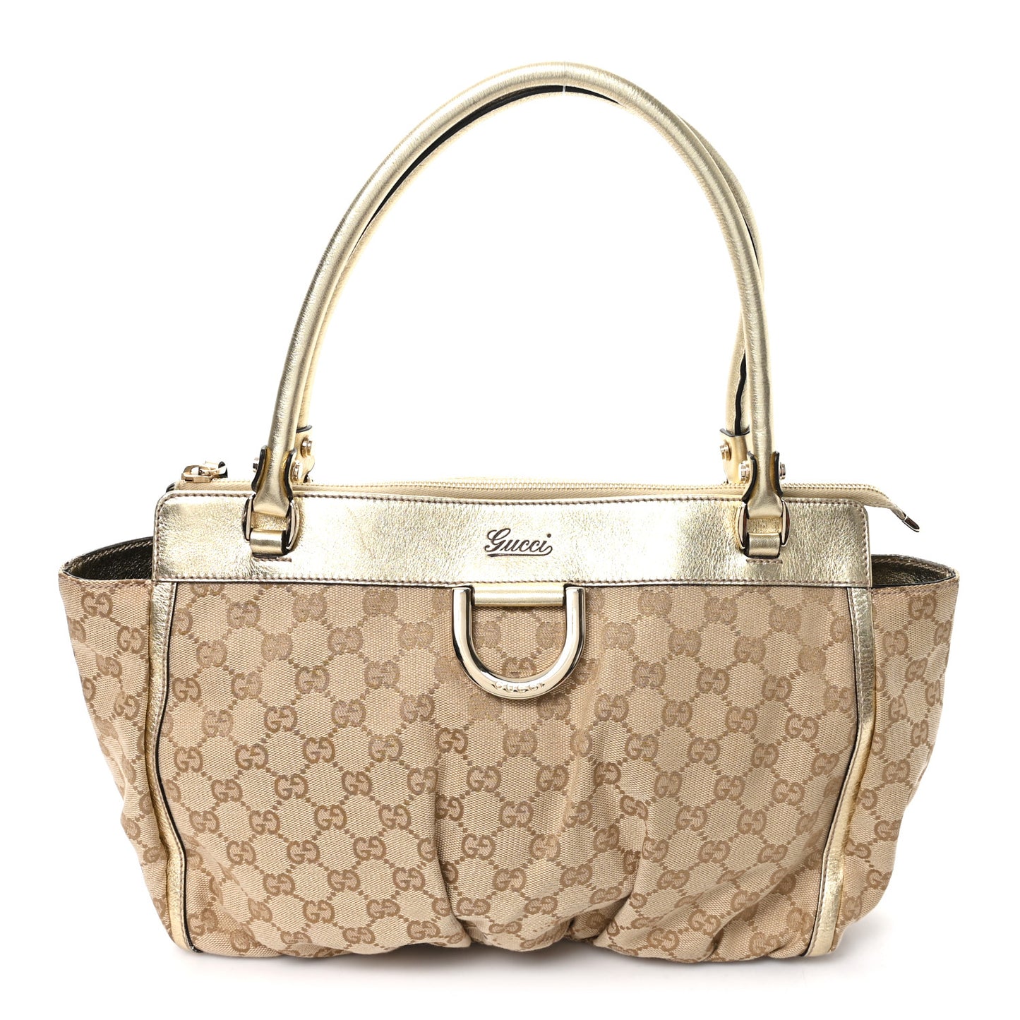 Monogram D Gold Tote Metallic Gold